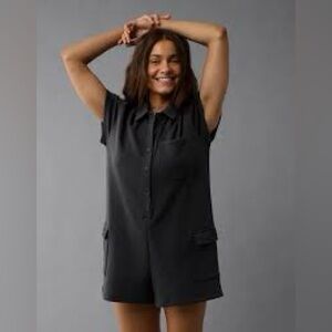 NWT American Eagle Button Up Cargo Romper